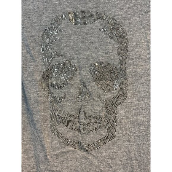 Zadig & Voltaire Grey Skull Studded Long Sleeve Cashmere Sweater Size S - Picture 2 of 5